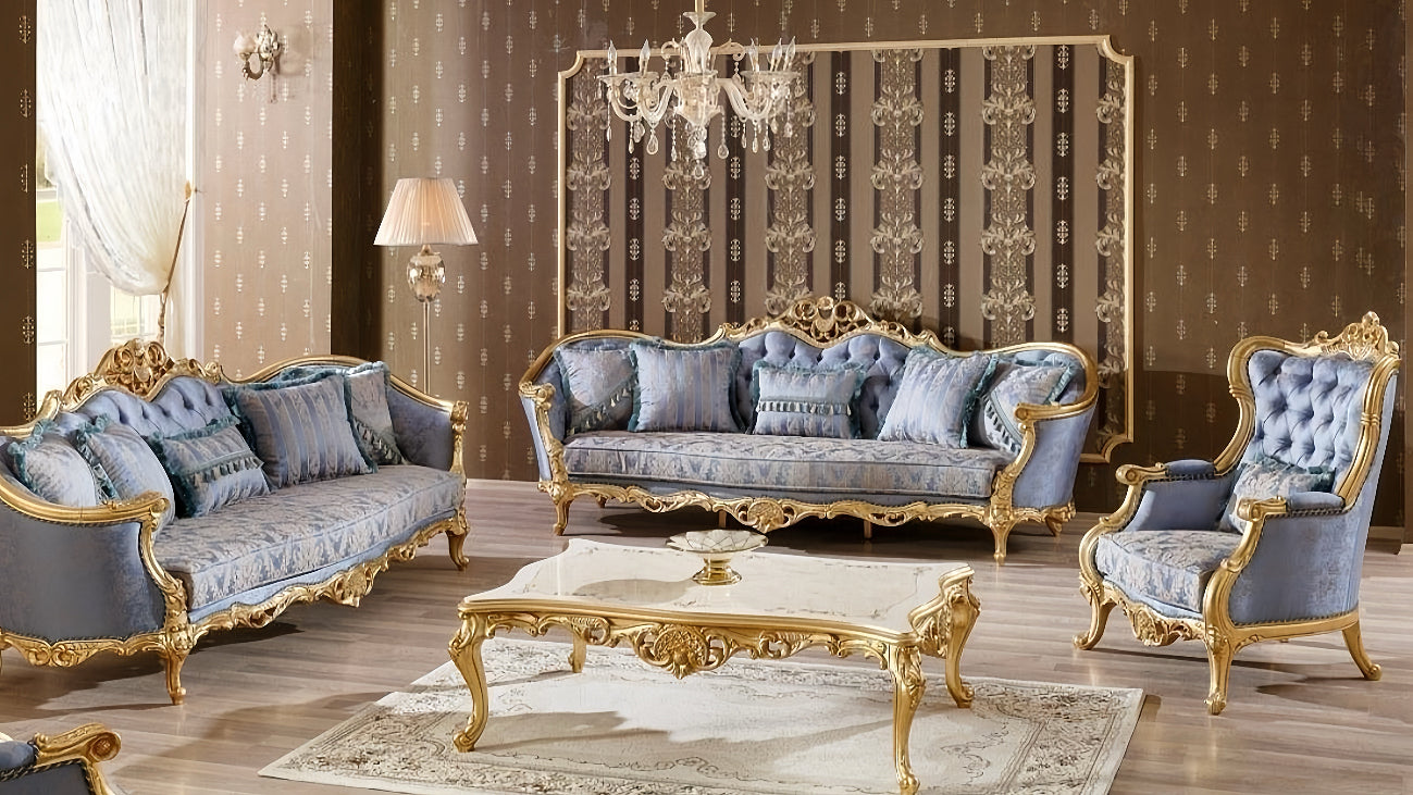 Versailles Bleu Royale Living Set